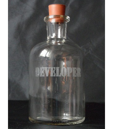 Glass bottle with rubber stopper 250 ml - developer
